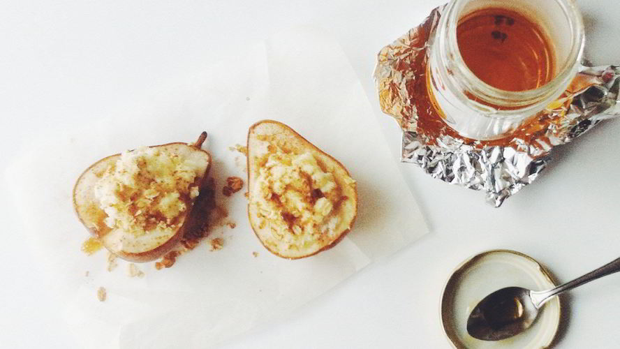 Рецепт груш, запеченных с рикоттой