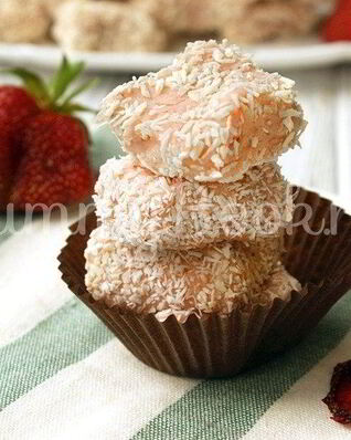 Домашние клубничные конфеты