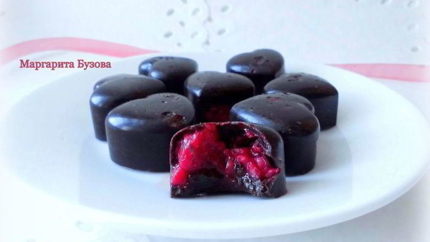 Рецепт шоколадных конфет с малиной