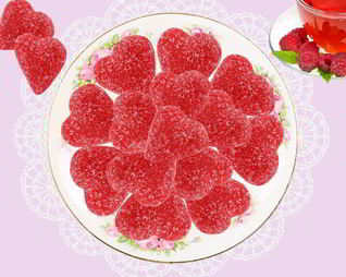 Желейные конфеты с малиной