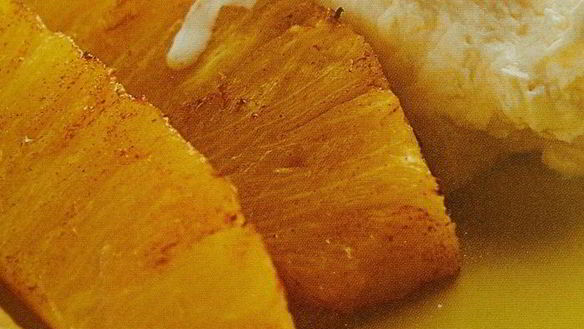 Рецепт Ананасов на гриле со свежим сырным кремом