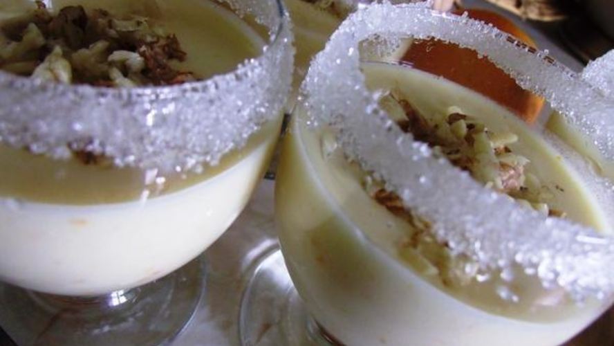 Рецепт апельсинового крем-брюлле с белым вином