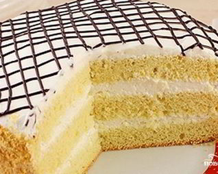 Бисквит со сметанным кремом