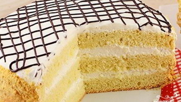 Рецепт Бисквита со сметанным кремом