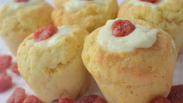 Рецепт Быстрых булочек с ванильно-лимонным кремом на завтрак