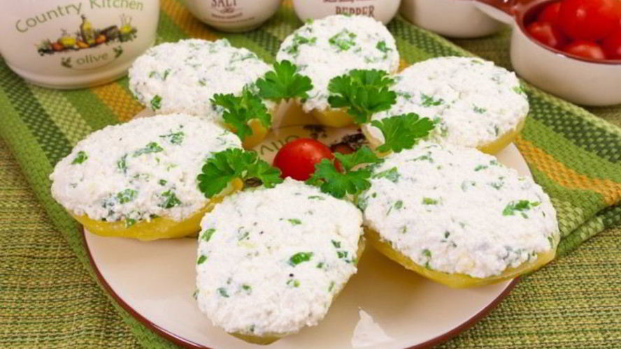 Рецепт картофеля с творожным кремом