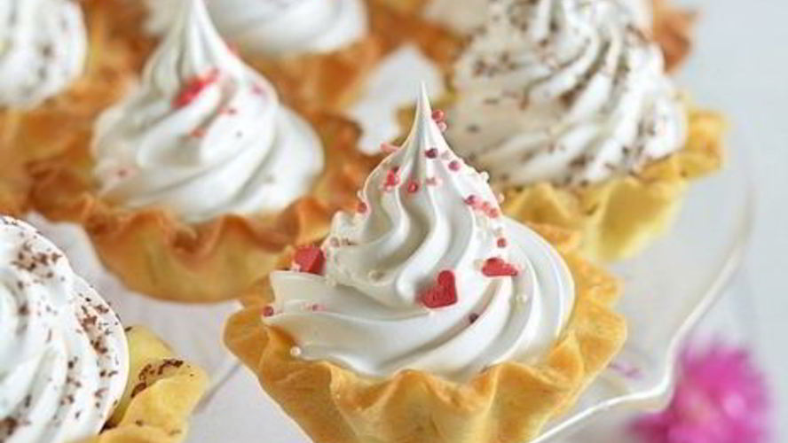 Рецепт корзиночек с белковым кремом