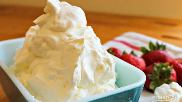 Рецепт Крема из взбитых сливок