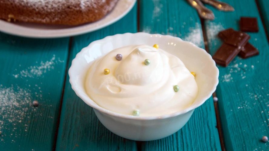 Рецепт крема взбитые сливки с сахарной пудрой