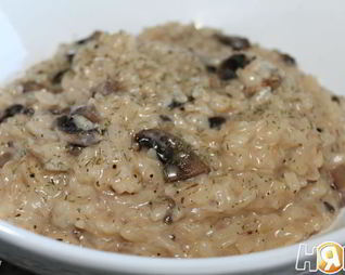 Кремовое ризотто с грибами и сыром