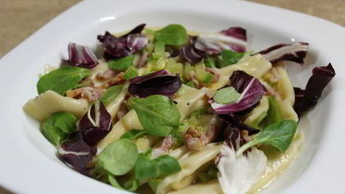 равиоли со сливочно-сырным кремом