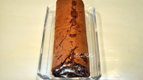 шоколадный рулет с кокосовым кремом