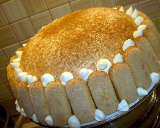 Торт-купол с творожным кремом