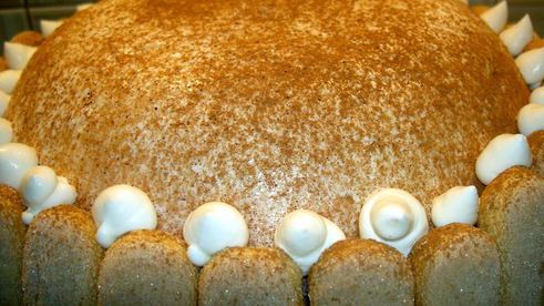 торт-купол с творожным кремом