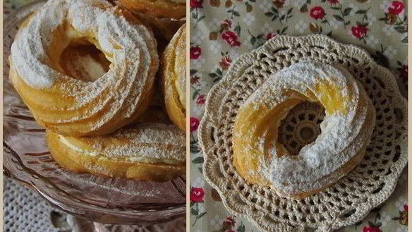 Рецепт Заварных колец с творожным кремом