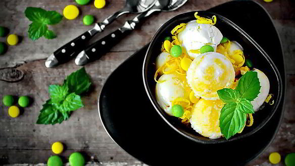 Рецепт Мороженого с заварным лимонным кремом