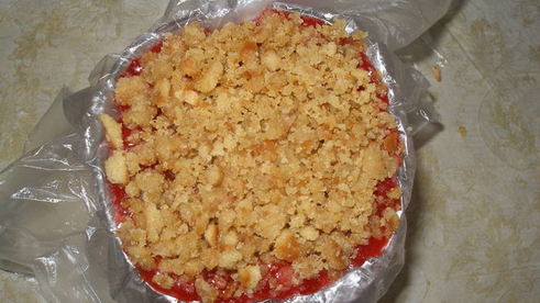 творожный торт-мороженое с клубникой