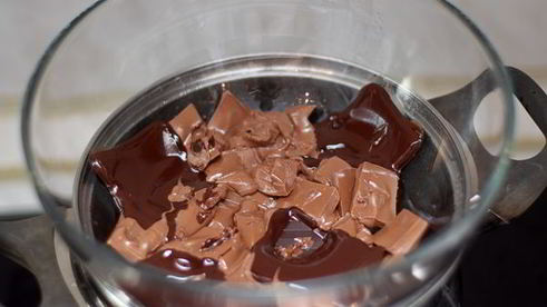 апельсиновое желе с шоколадным муссом