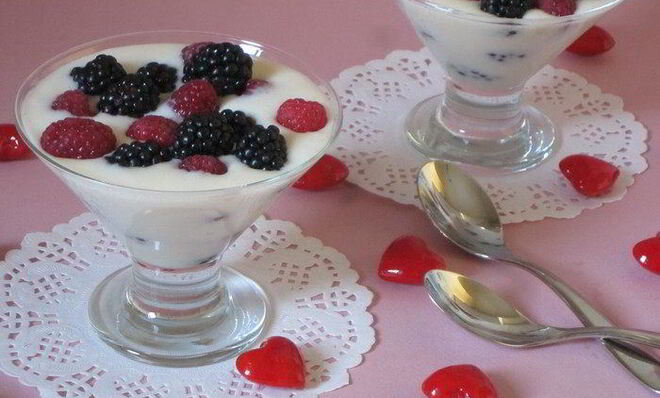 Ежевика с муссом из зефира