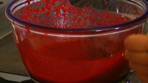 йогуртовый мусс с малиной и мятой