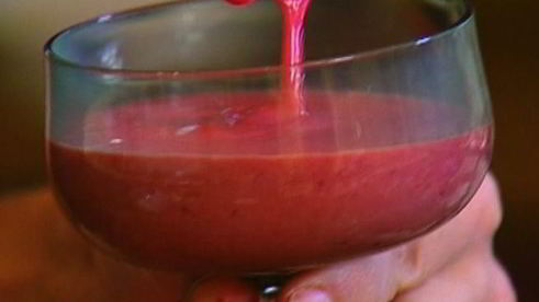 йогуртовый мусс с малиной и мятой