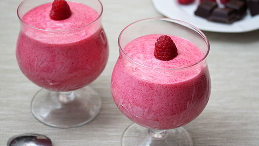 Рецепт клюквенного мусса с манкой