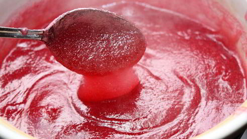 клюквенный мусс с манкой