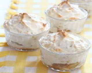 Мусс из белка с бананом и яблоком