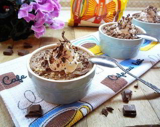 Шоколадно-сливочный мусс на манной крупе