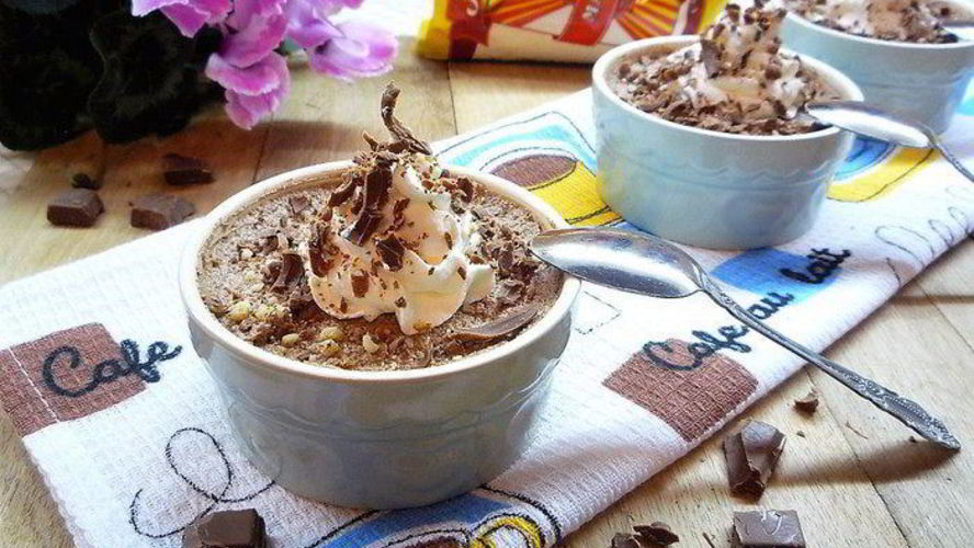 Рецепт шоколадна-сливочного мусс на манной крупе