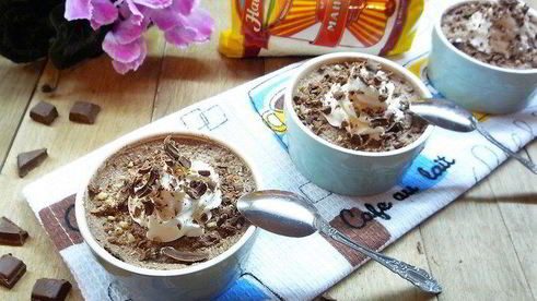 шоколадно-сливочный мусс на манной крупе