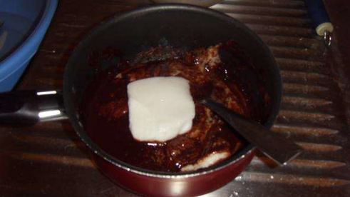 шоколадный мусс с бисквитом