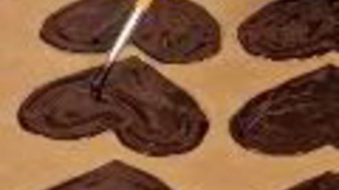 шоколадные сердечки со сливочным муссом