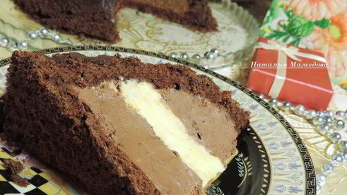 торт-купол цукотто с апельсиновым и шоколадным муссами