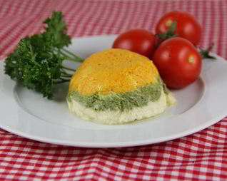 Трехцветный овощной мусс