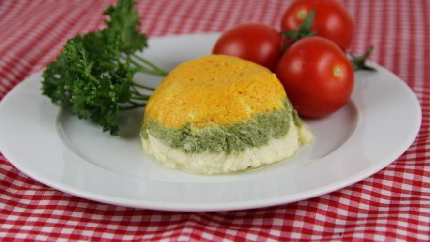 Рецепт трехцветного овощной мусс