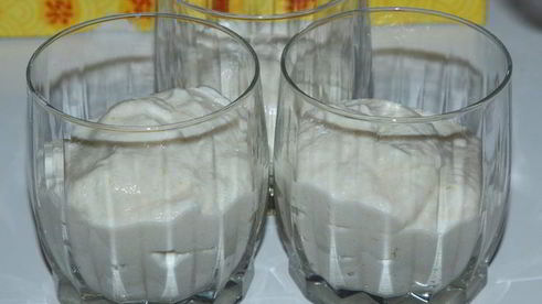 творожно-яблочный мусс с апельсиновым желе