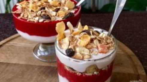 творожно-ягодный мусс