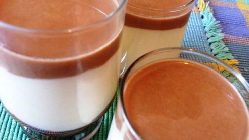 творожный мусс с ореховой нугой и шоколадным марципаном