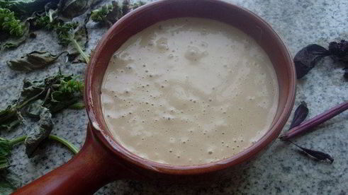 запеченный мусс из белых грибов со сметаной