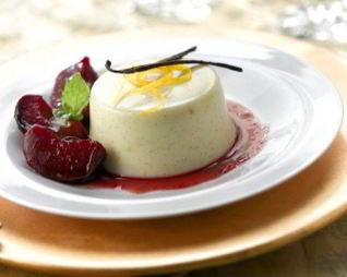 Панна-котта с миндальным соусом