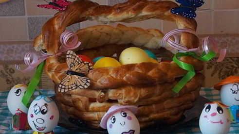 ароматный пасхальный венок