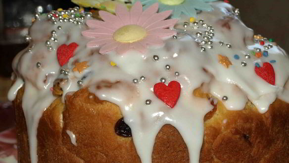 Рецепт Кулича с изюмом на опаре