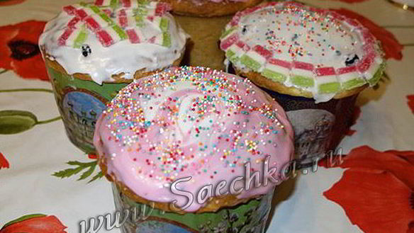 Рецепт Куличей на сметане