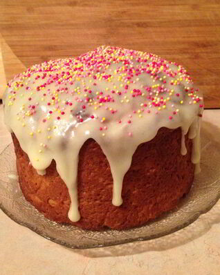 Пасхальный кулич на сливках