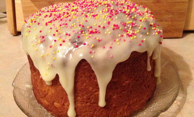 Пасхальный кулич на сливках