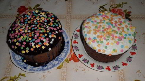 ванильный кулич с сухофруктами