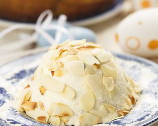 Заварная царская пасха с миндалем