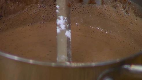 шоколадная панна котта с ромом