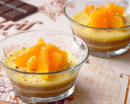 Шоколадно мандариновое желе